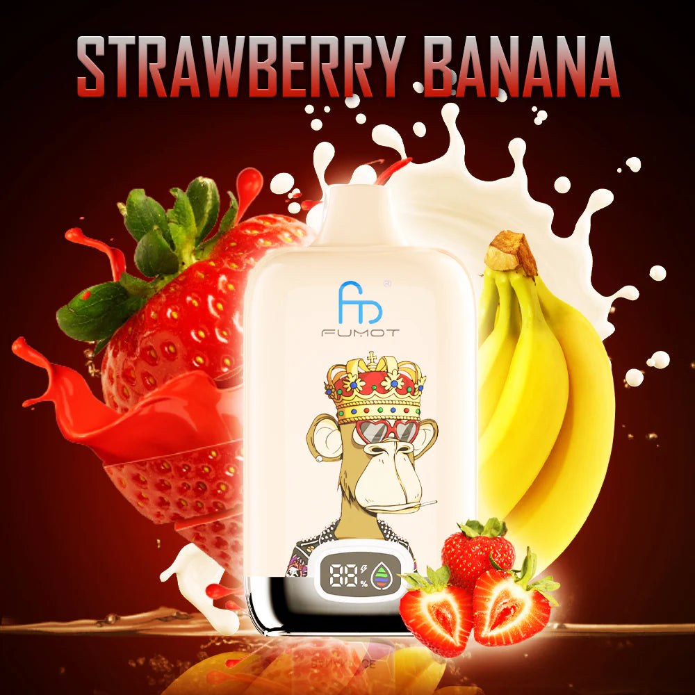 Fumot Digital Box 12000 Puffs Strawberry Banana JustDoVaping Fumot Digital Box 12000 Puffs Strawberry Banana JustDoVaping
