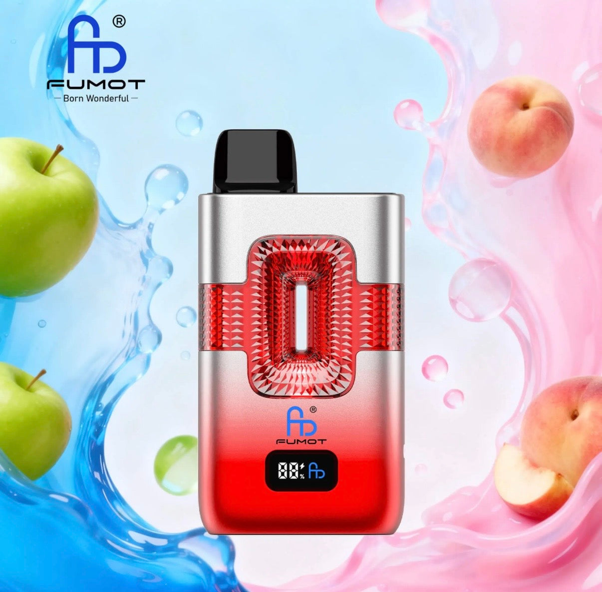 FUMOT ECO 2IN1 50000 PUFFS - Sour Apple & Juicy Peach