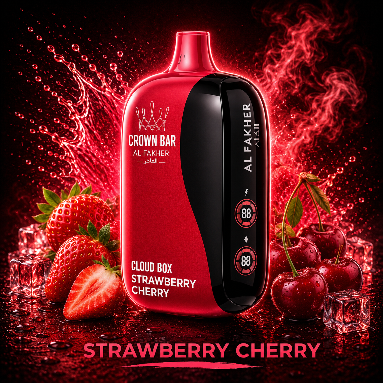 Al Fakher Vape Cloud Box 12000 Puffs - Strawberry Cherry
