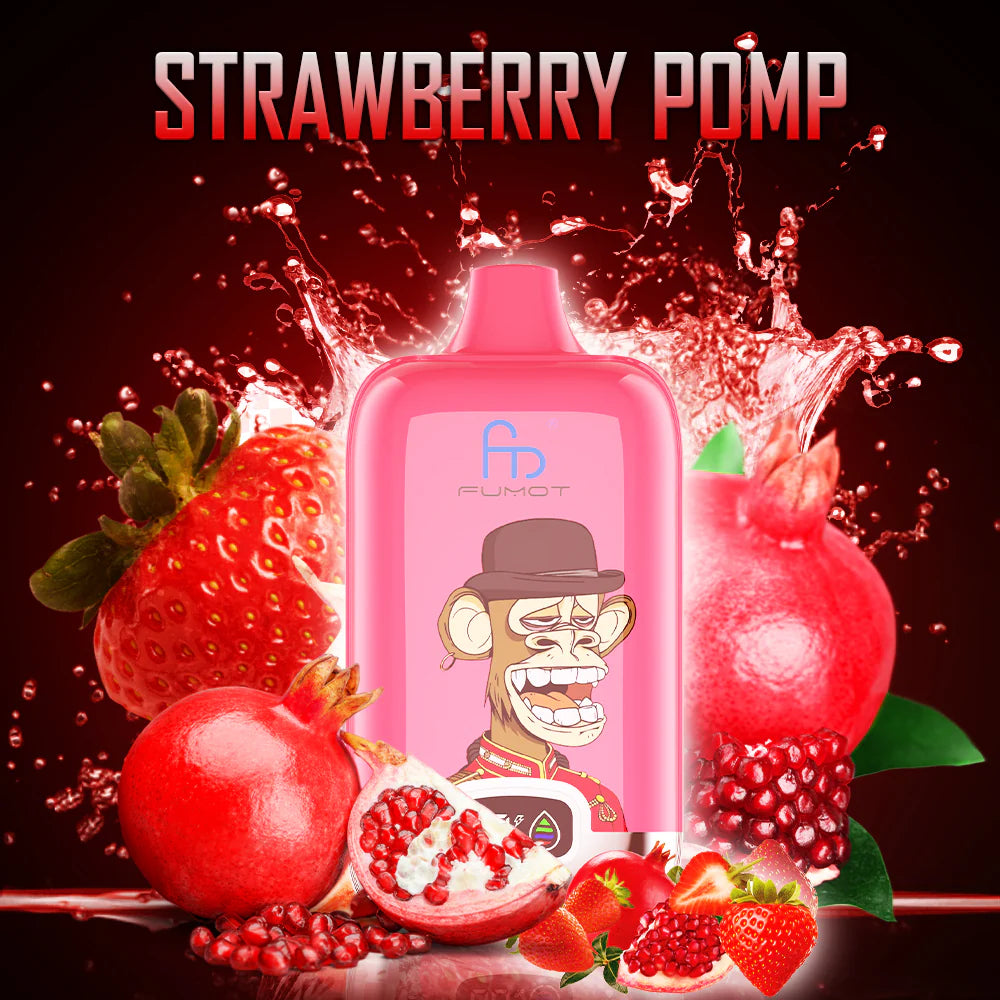 Fumot Digital Box 12000 Puffs Strawberry Pomp JustDoVaping Fumot Digital Box 12000 Puffs Strawberry Pomp JustDoVaping
