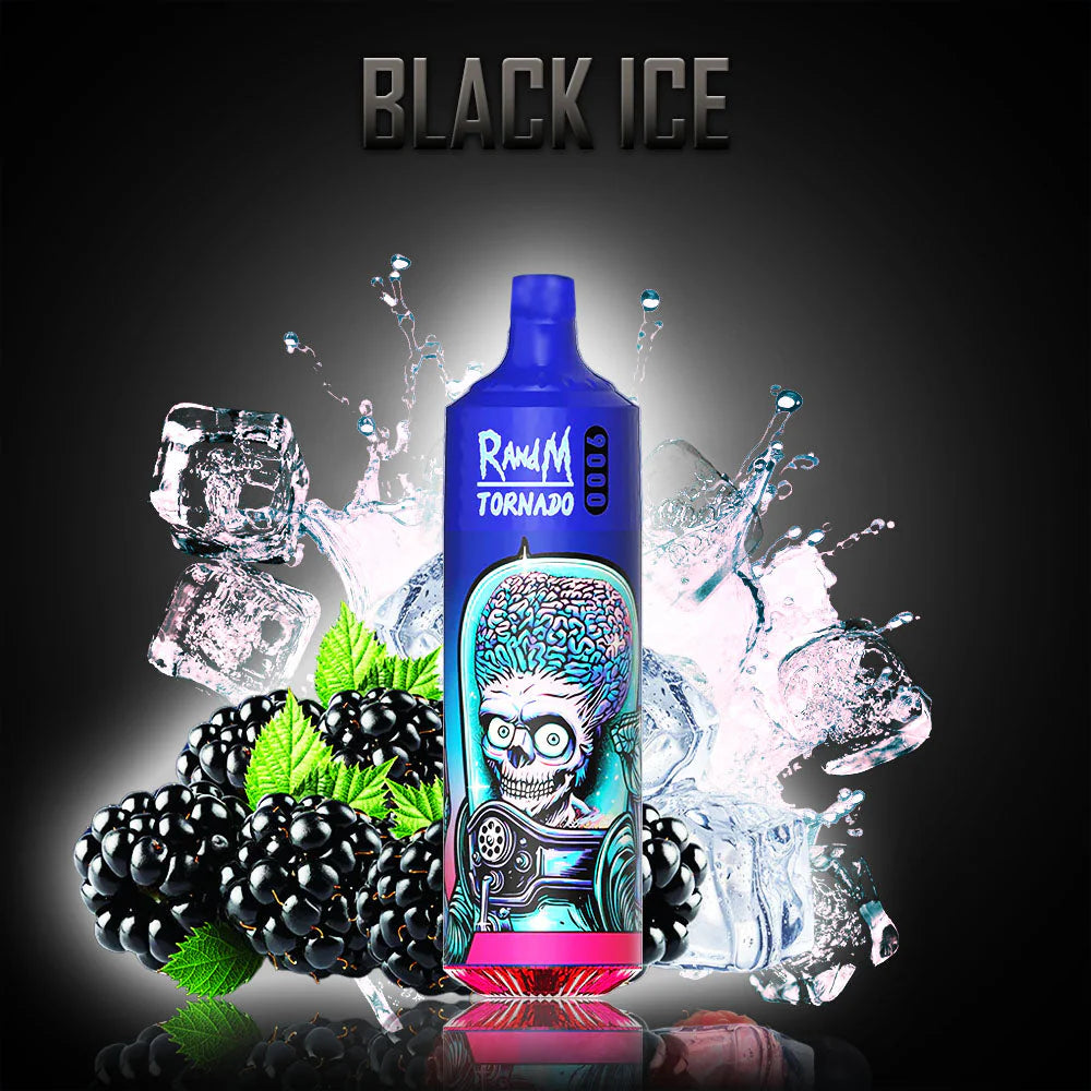 RANDM TORNADO 9000 PUFFS - Black Ice JustDoVaping RANDM TORNADO 9000 PUFFS - Black Ice JustDoVaping