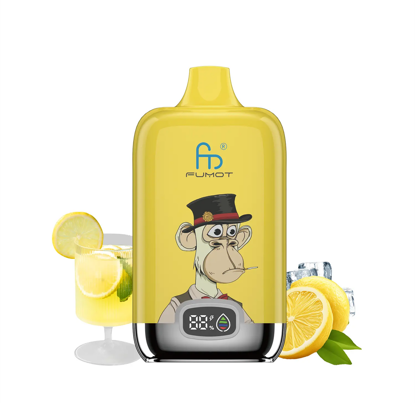 ❗️ New ❗️Fumot Digital Box 12000 Puffs Ice Tea Lemon Ice