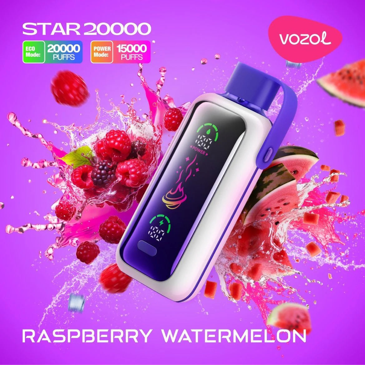 VOZOL STAR 20000 PUFFS - Raspberry Watermelon