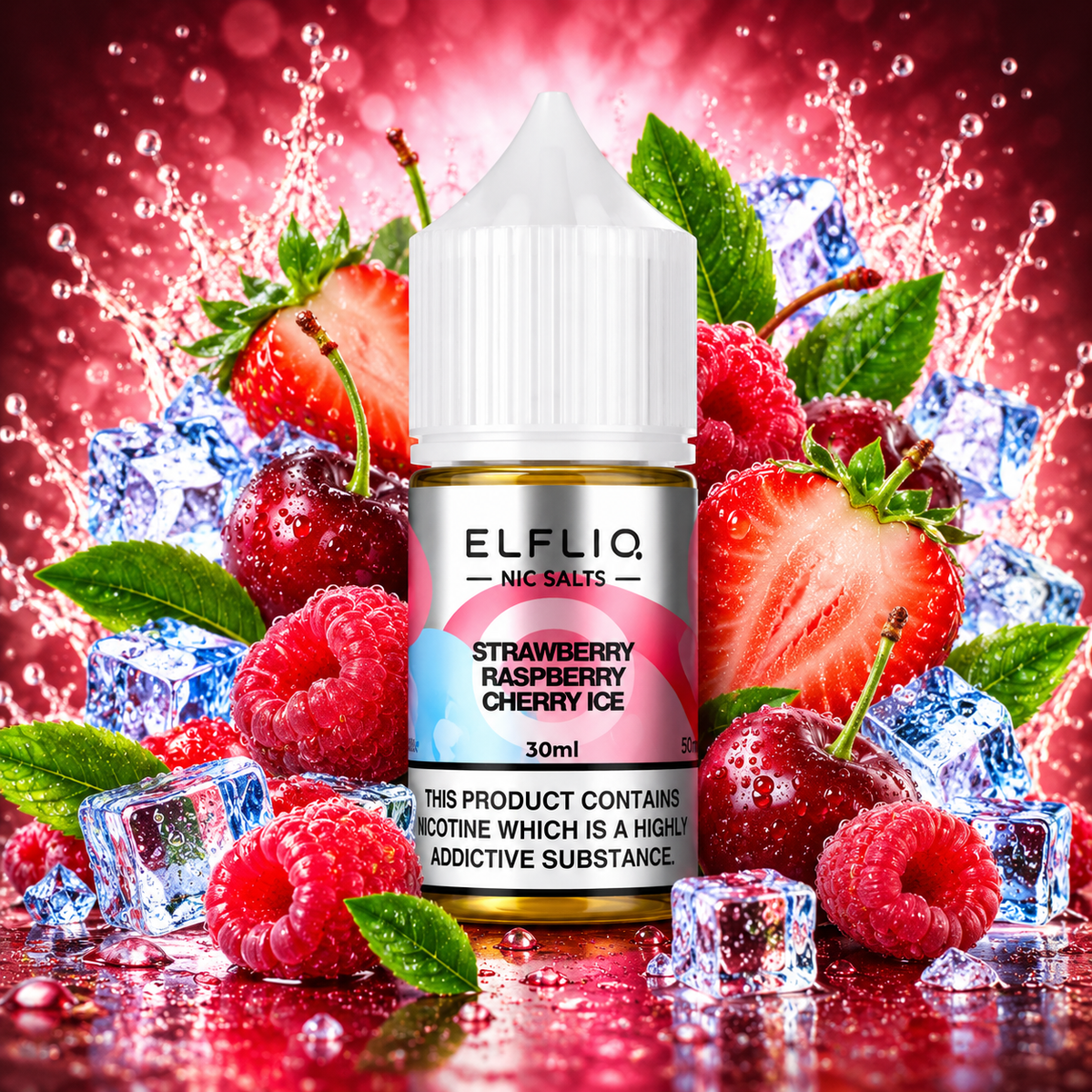 ELFLIQ by ELFBAR 30ML 50MG - Strawberry Raspberry Cherry