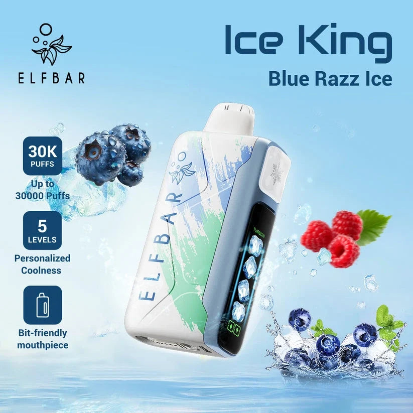 ELFBAR ICE KING 30000 PUFFS - Blue Razz Ice