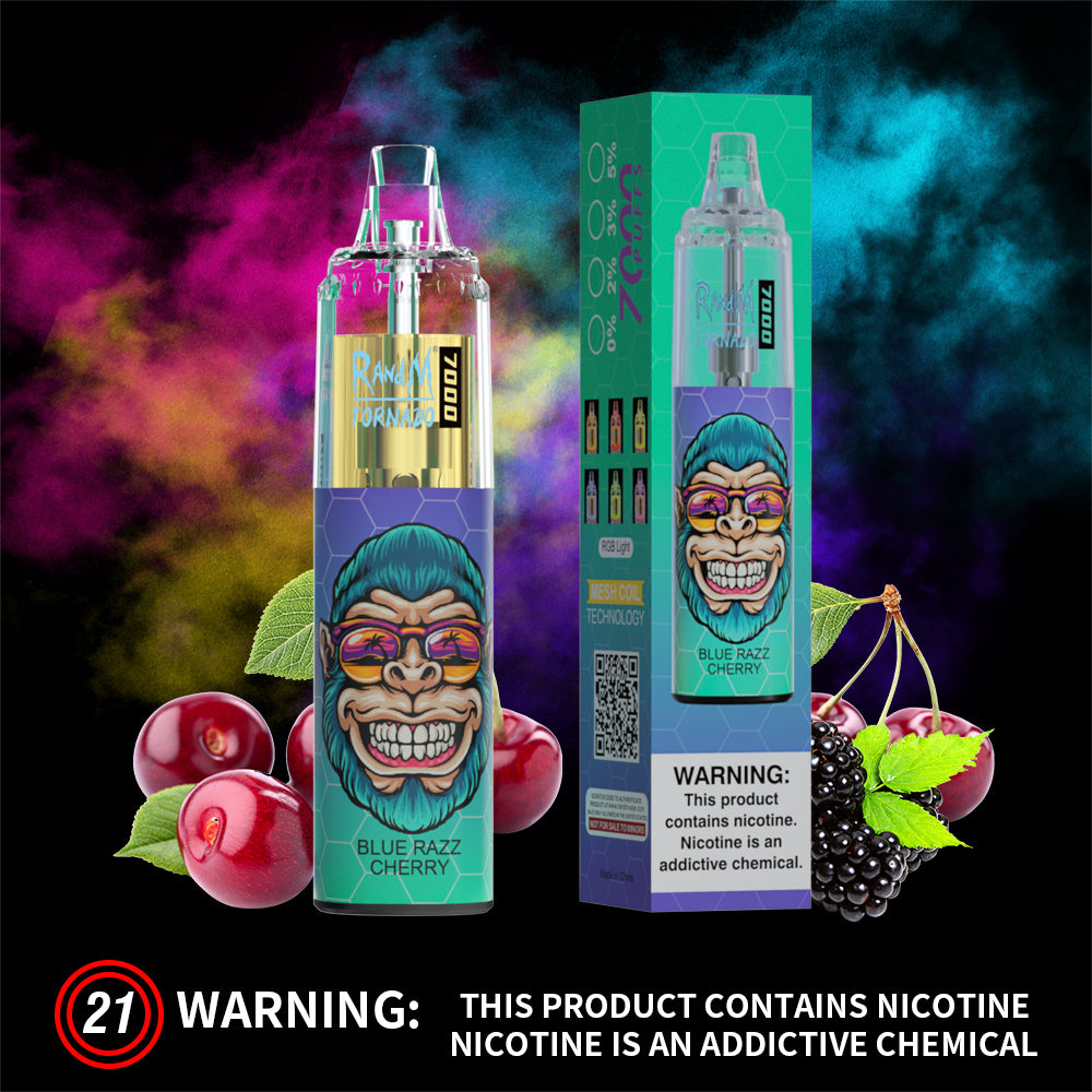 RandM Tornado - Blue Razz Cherry (7000 Puffs)