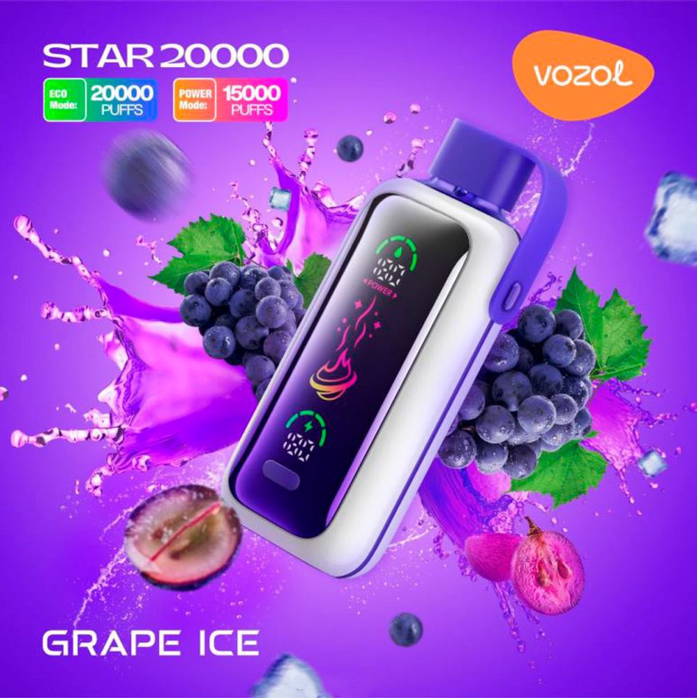 VOZOL STAR 20000 PUFFS - Grape Ice