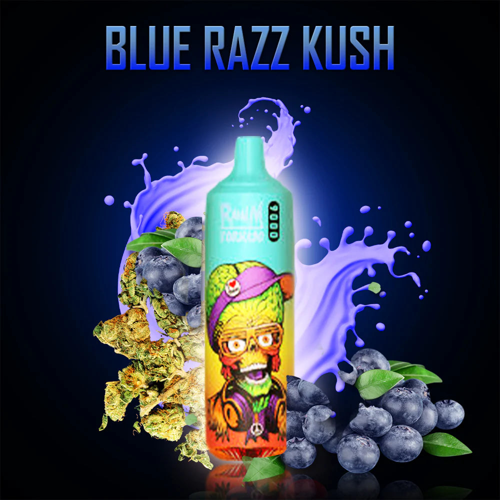 RANDM TORNADO 9000 PUFFS - Blue Razz Kush JustDoVaping RANDM TORNADO 9000 PUFFS - Blue Razz Kush JustDoVaping