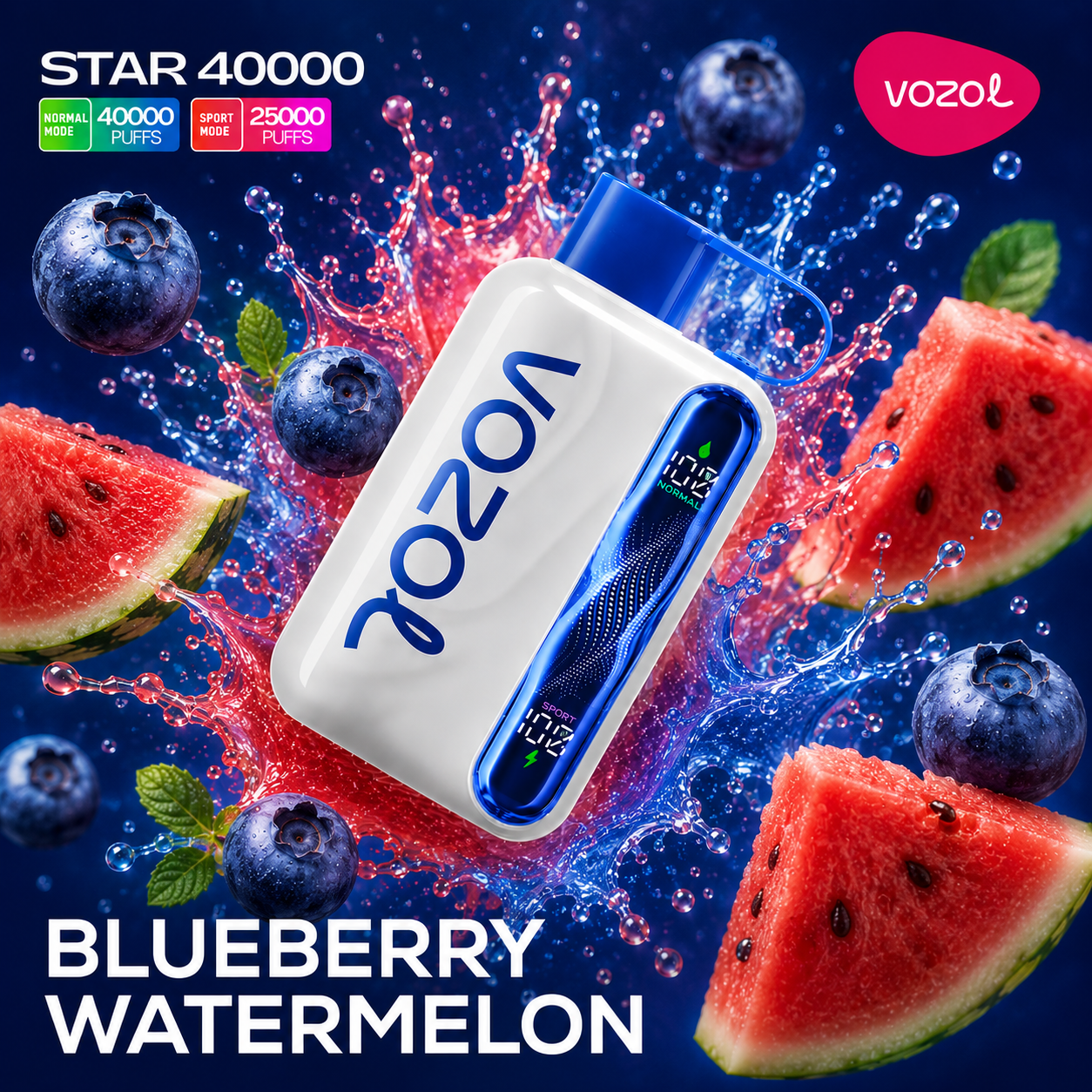 VOZOL STAR 40000 PUFFS - Blueberry Watermelon
