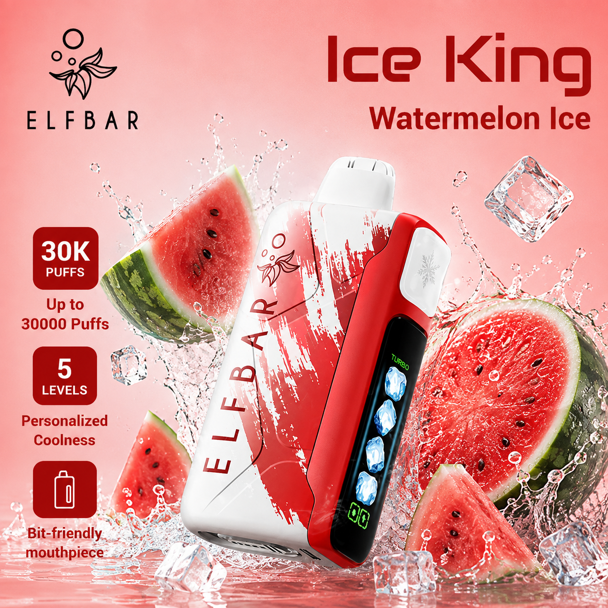 ELFBAR ICE KING 30000 PUFFS - Watermelon Ice