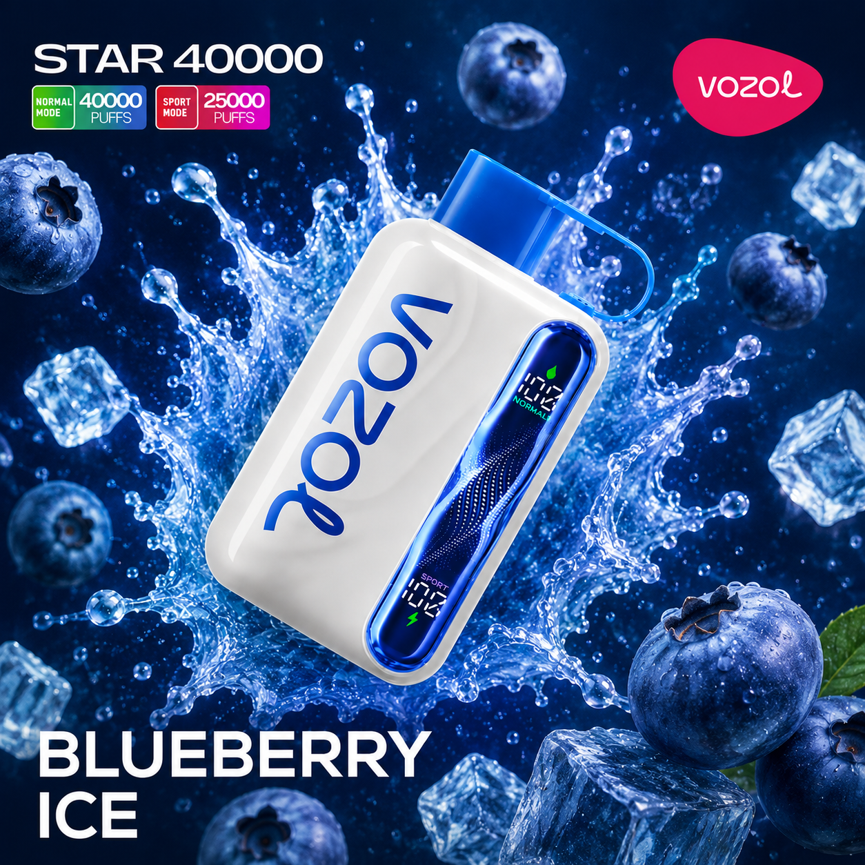 VOZOL STAR 40000 PUFFS - Blueberry Ice