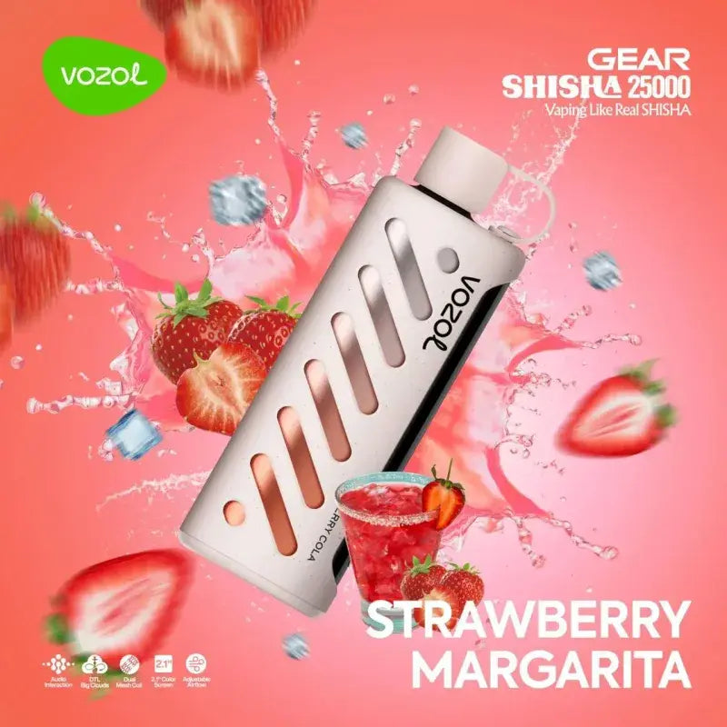 VOZOL GEAR SHISHA 25000 PUFFS - Strawberry Margarita JustDoVaping VOZOL GEAR SHISHA 25000 PUFFS - Strawberry Margarita JustDoVaping