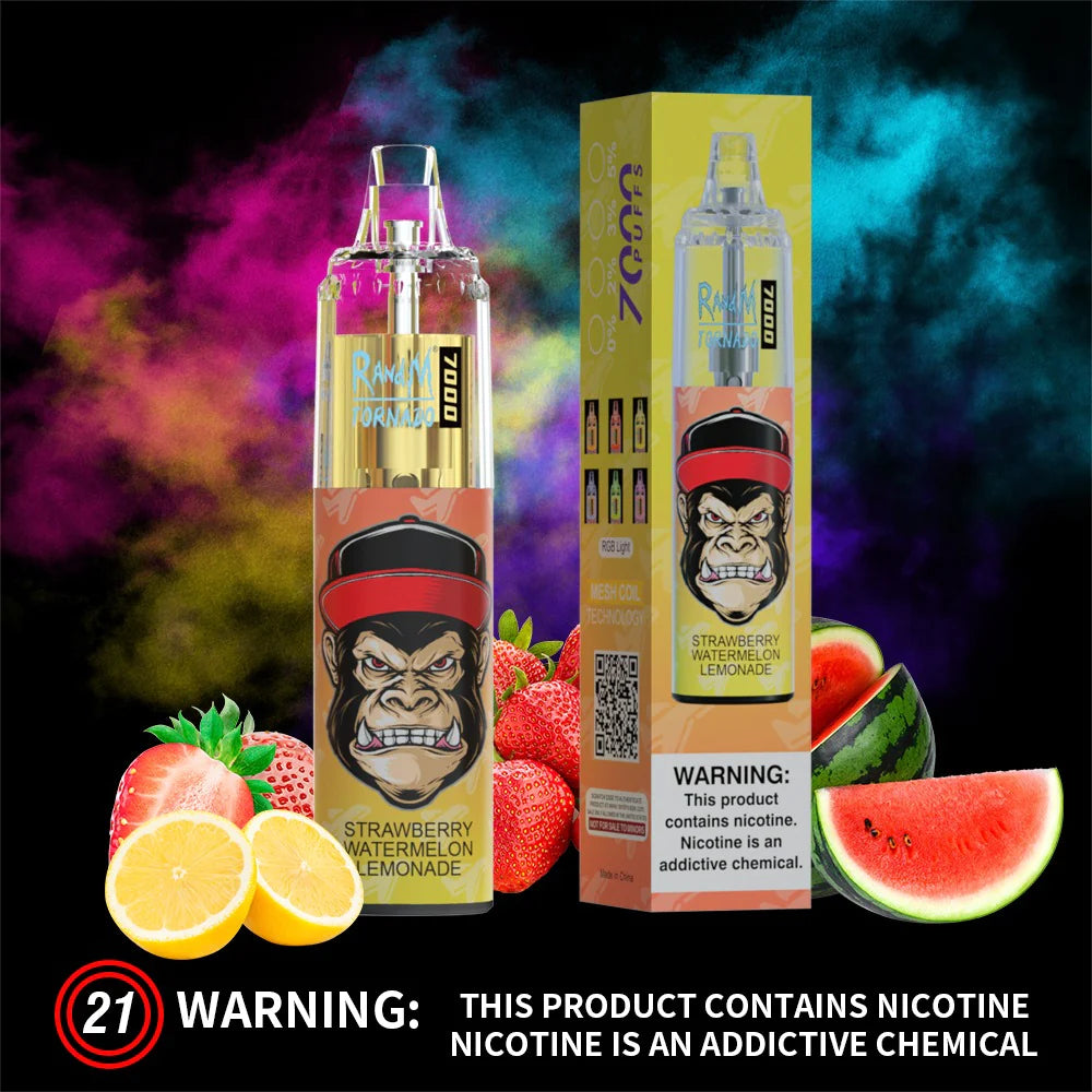 RandM Tornado - Strawberry Watermelon Lemonade (7000 Puffs) JustDoVaping RandM Tornado - Strawberry Watermelon Lemonade (7000 Puffs) JustDoVaping