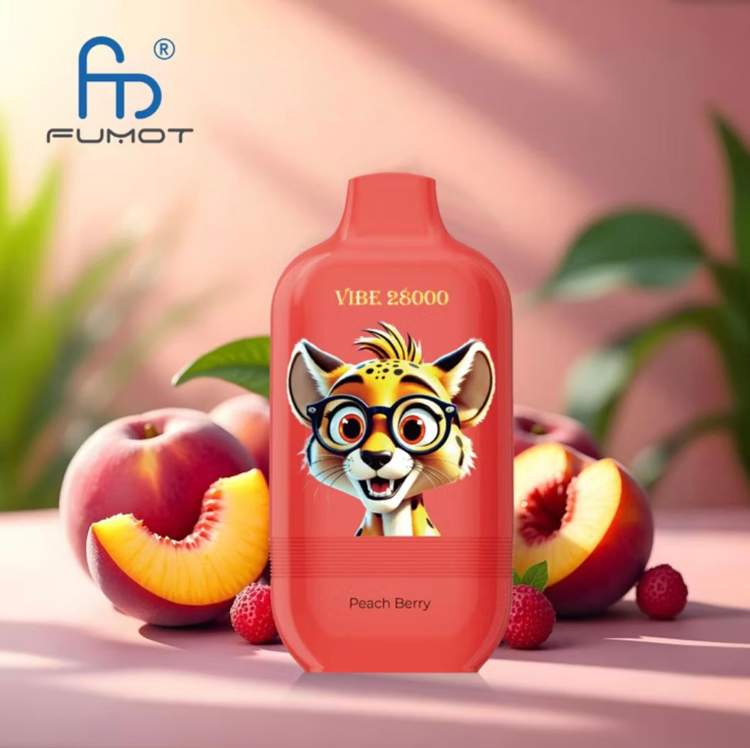 FUMOT VIBE 28000 PUFFS - Peach Berry JustDoVaping FUMOT VIBE 28000 PUFFS - Peach Berry JustDoVaping