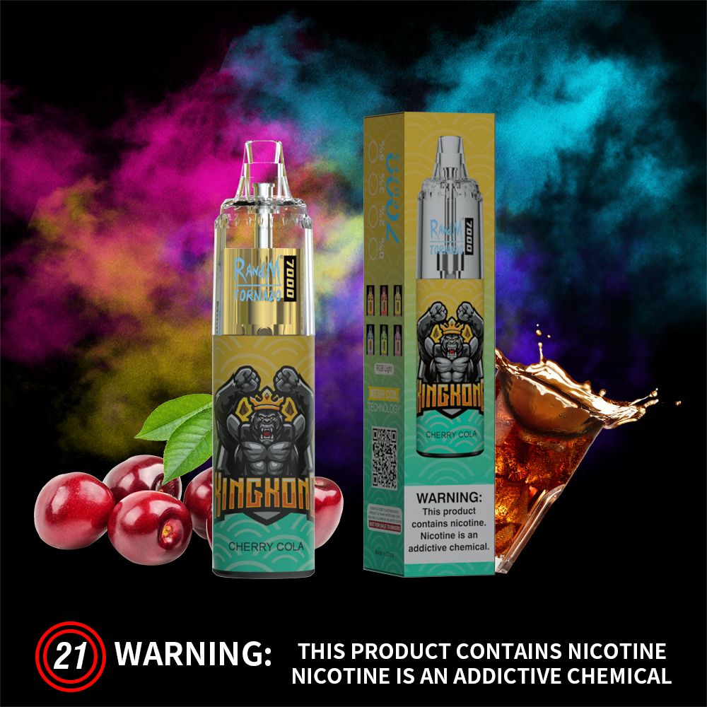 RandM Tornado - Cherry Cola (7000 Puffs) JustDoVaping RandM Tornado - Cherry Cola (7000 Puffs) JustDoVaping