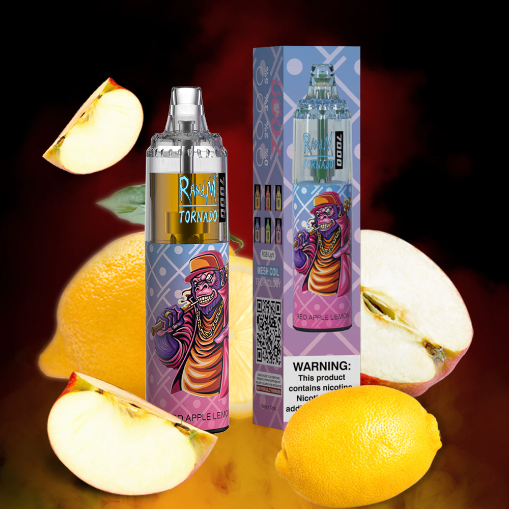 RandM Tornado - Red Apple Lemon (7000 Puffs) JustDoVaping RandM Tornado - Red Apple Lemon (7000 Puffs) JustDoVaping