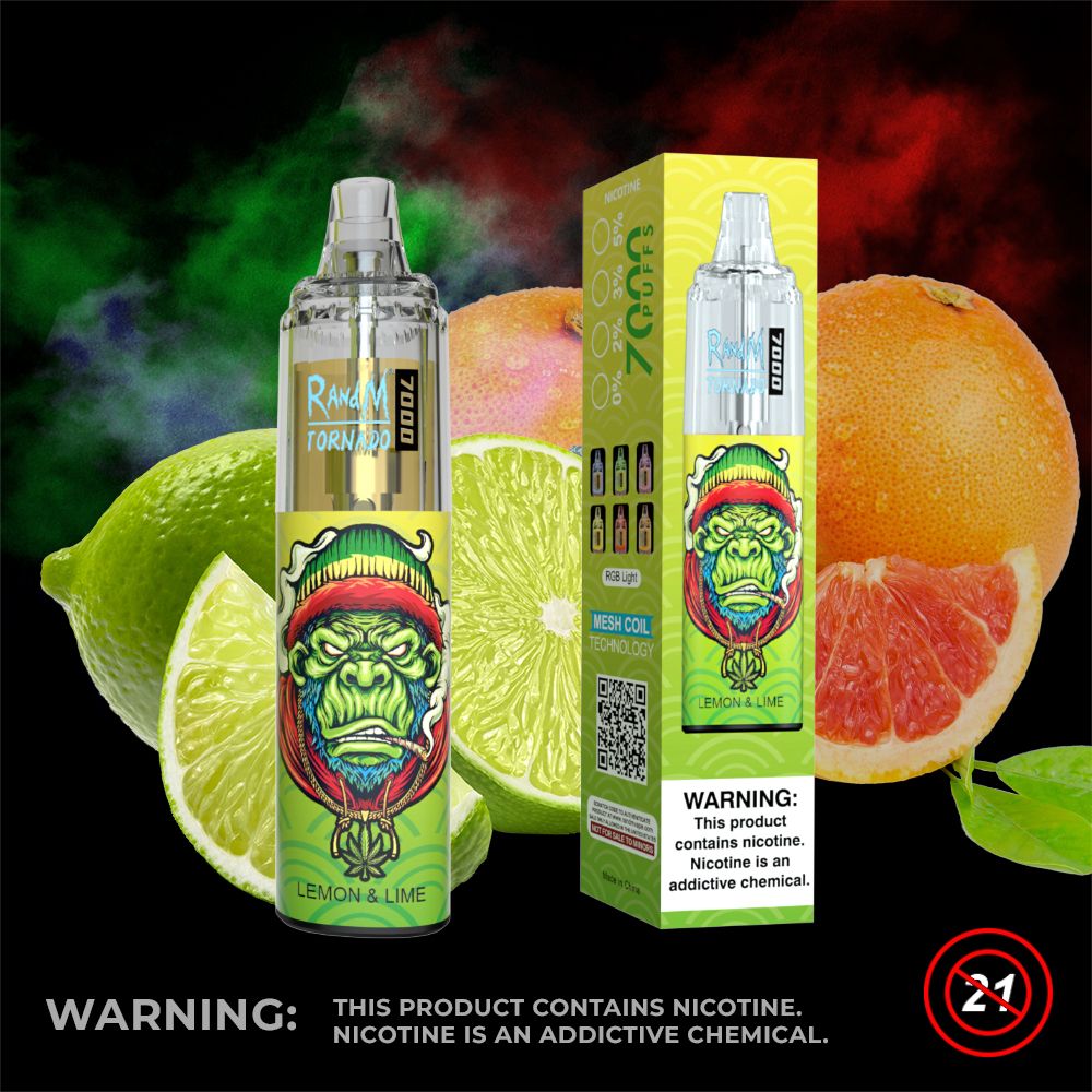 RandM Tornado - Lemon & Lime (7000 Puffs) JustDoVaping RandM Tornado - Lemon & Lime (7000 Puffs) JustDoVaping