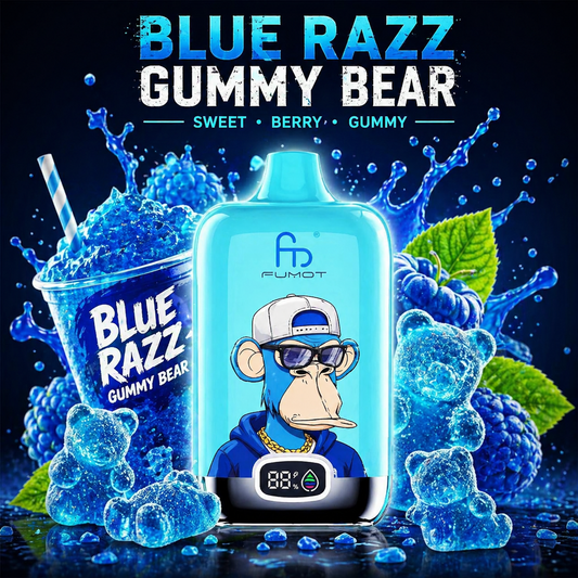 Fumot Digital Box 12000 Puffs Blue Razz Gummy Bear