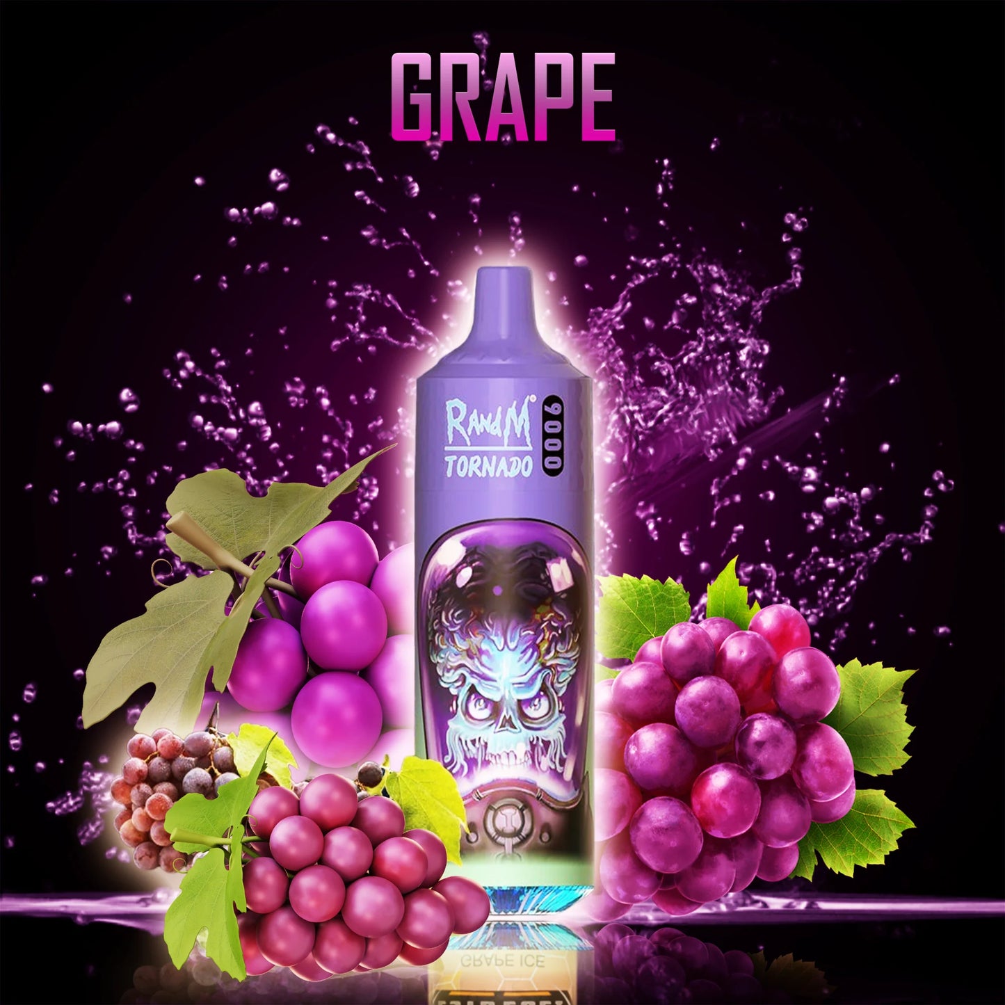 RANDM TORNADO 9000 PUFFS - Grape Ice