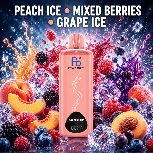 Fumot RandM Eco 3in1 24000 Puffs - Peach Ice - Mixed Berries - Grape Ice