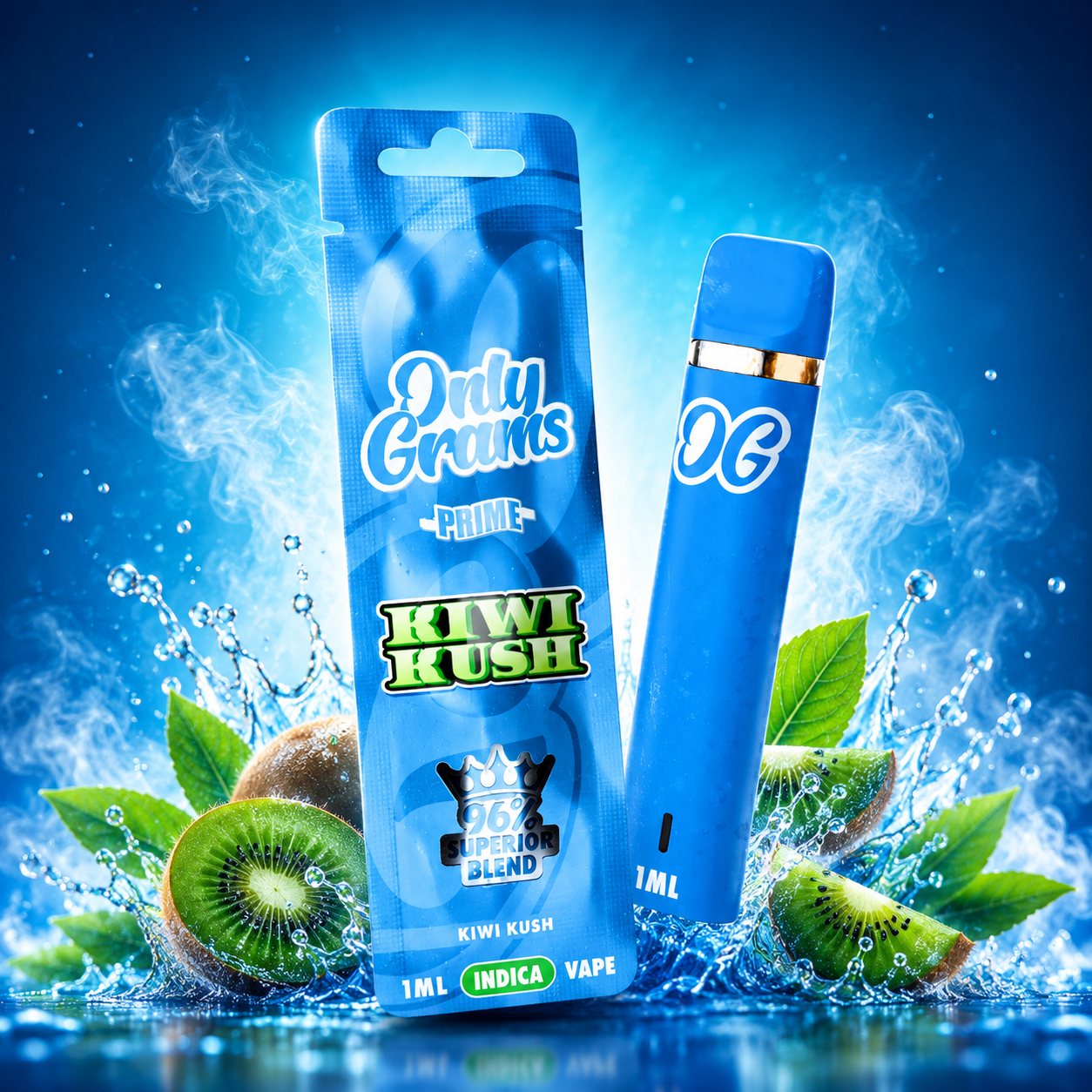 ONLYGRAMS SUPERIOR VAPE 96% 1ML - Kiwi Kush