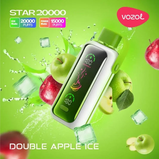 VOZOL STAR 20000 PUFFS - Double Apple Ice