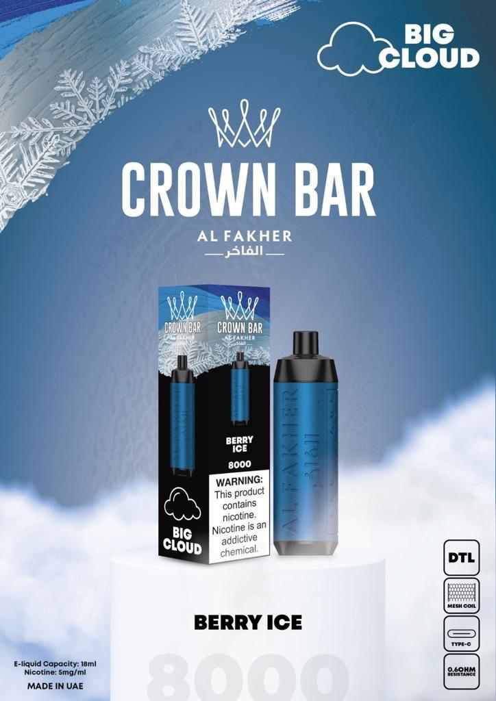 AL FAKHER CROWN BAR Berry Ice (8000 Puffs)