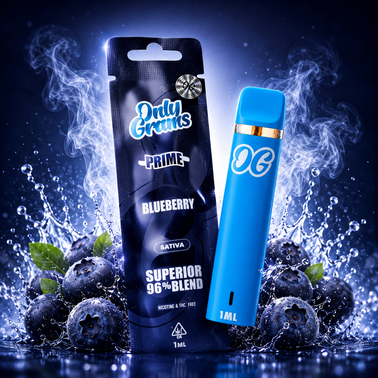 ONLYGRAMS SUPERIOR VAPE 96% 1ML - Blueberry