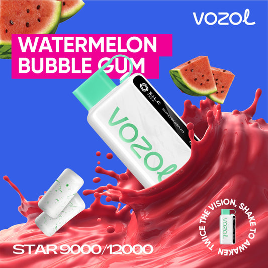 VOZOL STAR Watermelon Bubble Gum (12000 Puffs)