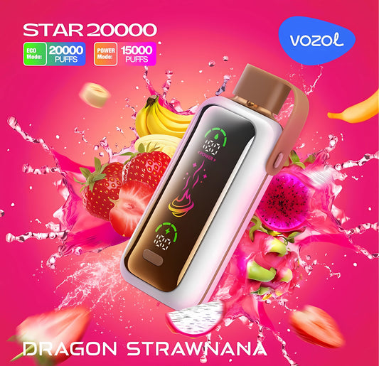 VOZOL STAR 20000 PUFFS - Dragon Strawnana