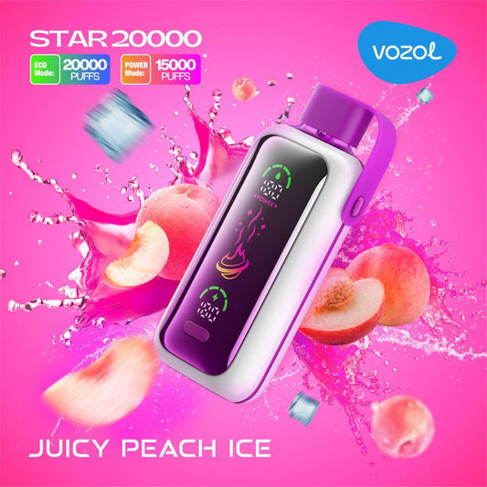 VOZOL STAR 20000 PUFFS - Juicy Peach Ice