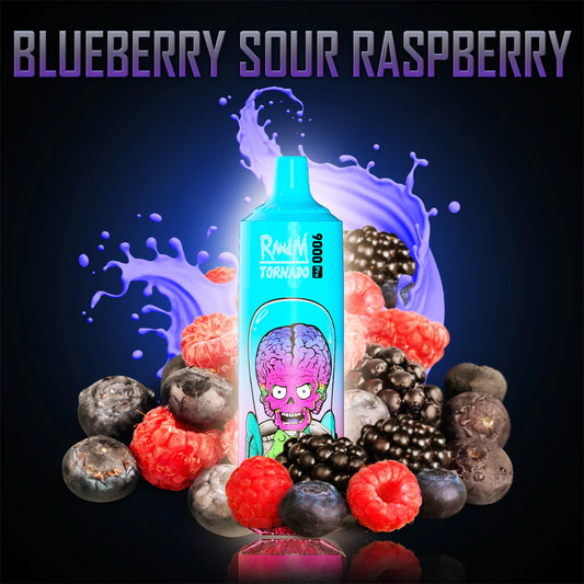 RANDM TORNADO 9000 PUFFS - Blueberry Sour Raspberry