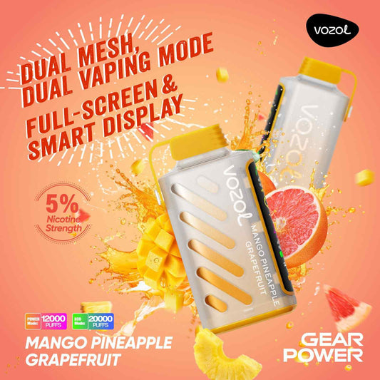 VOZOL GEAR POWER 20000 PUFFS - Mango Pineapple Grapefruit