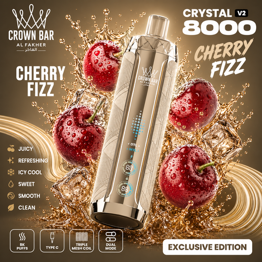 Al Fakher CRYSTAL V2 8000 Puffs - Cherry Fiesta