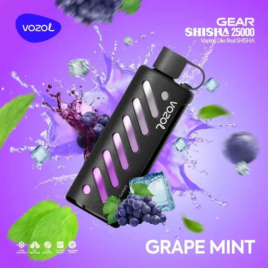 VOZOL GEAR SHISHA 25000 PUFFS - Grape Mint