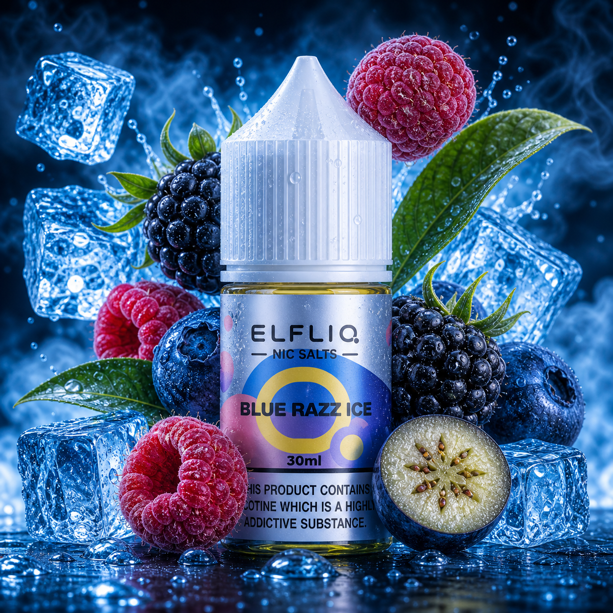 ELFLIQ by ELFBAR 30ML 50MG - Blue Razz Ice