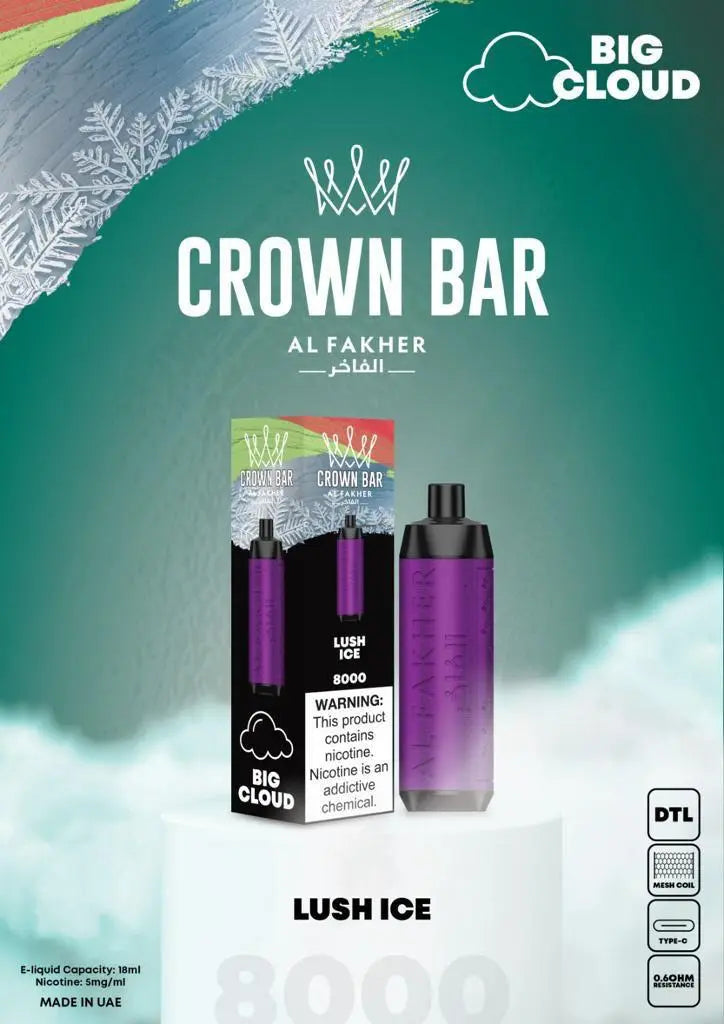 AL FAKHER CROWN BAR Lush Ice (8000 Puffs)