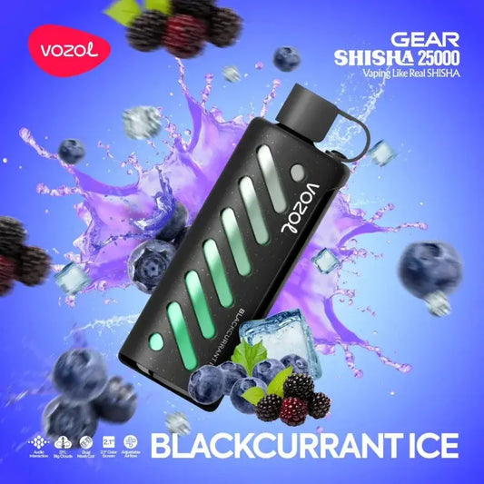 VOZOL GEAR SHISHA 25000 PUFFS - Blackcurrant Ice