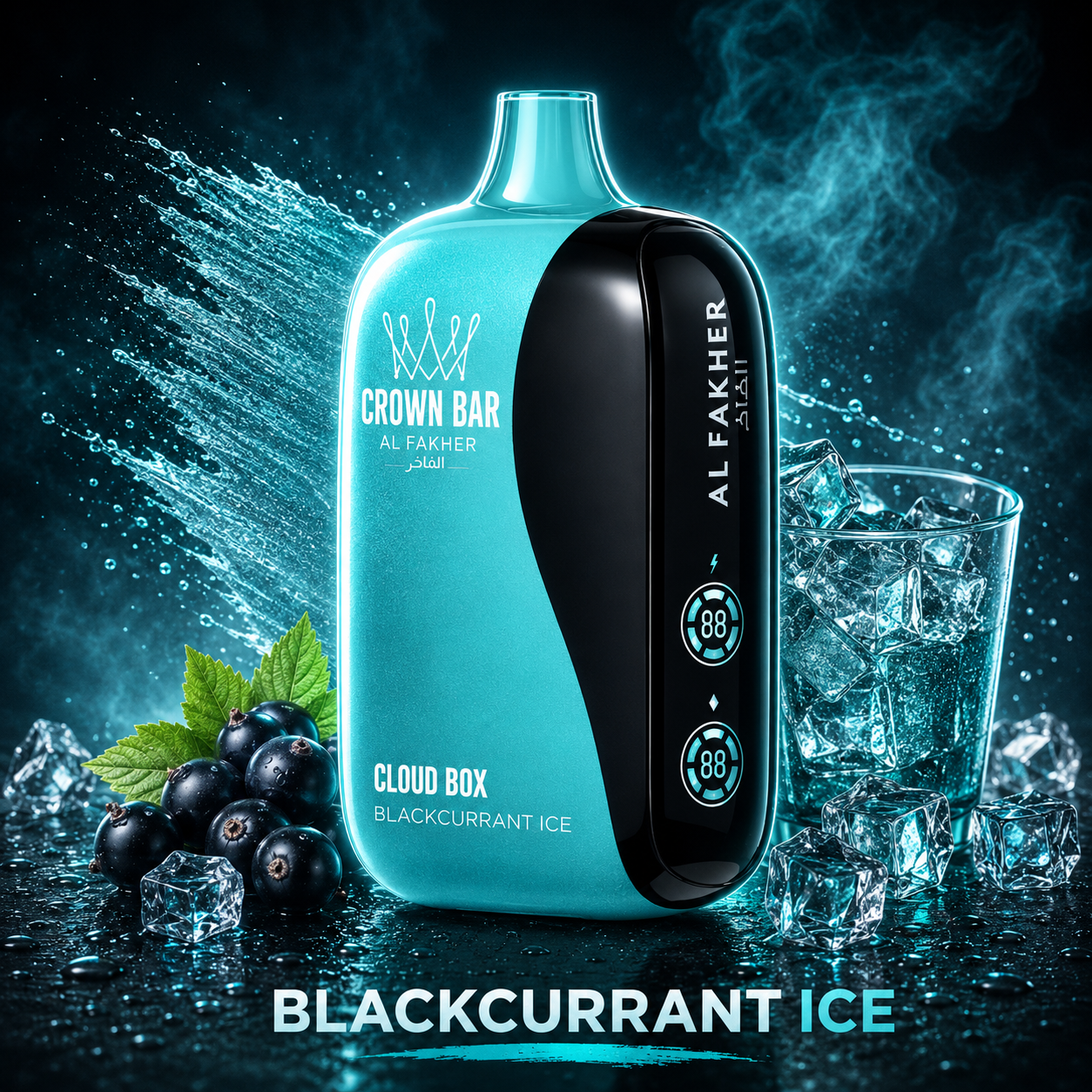 Al Fakher Vape Cloud Box 12000 Puffs - Blackcurrant Ice