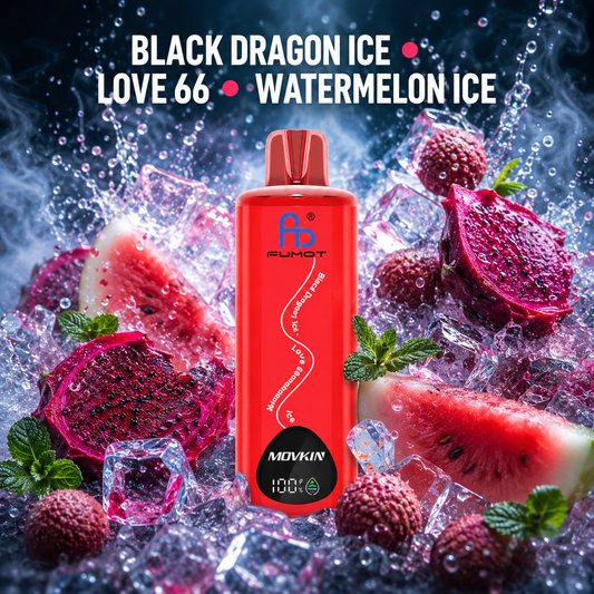 Fumot RandM Eco 3in1 24000 Puffs - Black Dragon Ice - Love 66 - Watermelon Ice