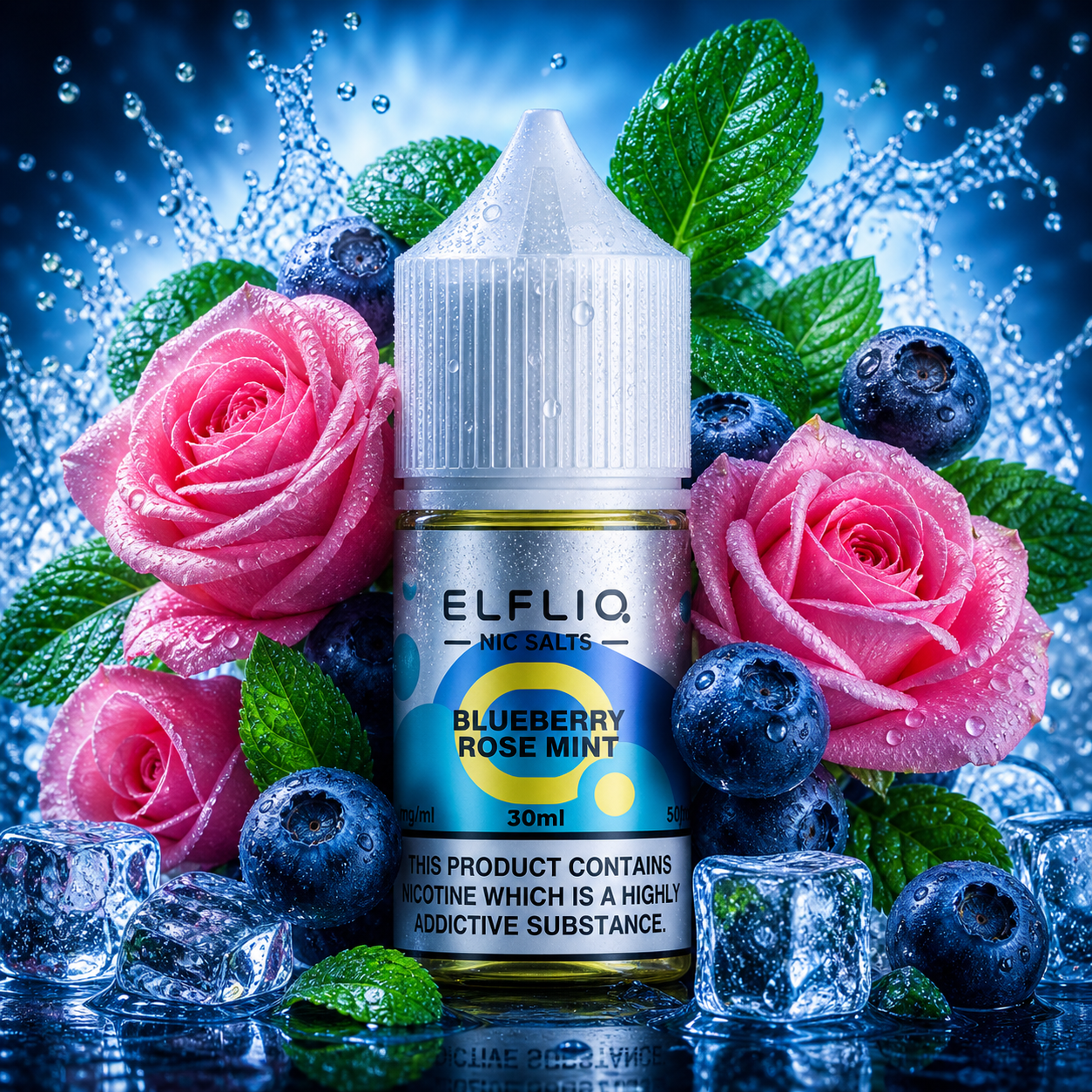 ELFLIQ by ELFBAR 30ML 50MG - Blueberry Rose Mint