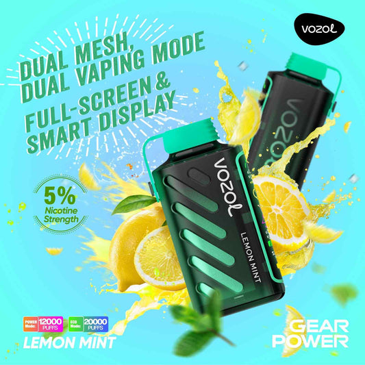 VOZOL GEAR POWER 20000 PUFFS - Lemon Mint