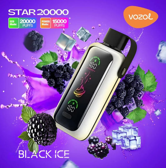 VOZOL STAR 20000 PUFFS - Black Ice