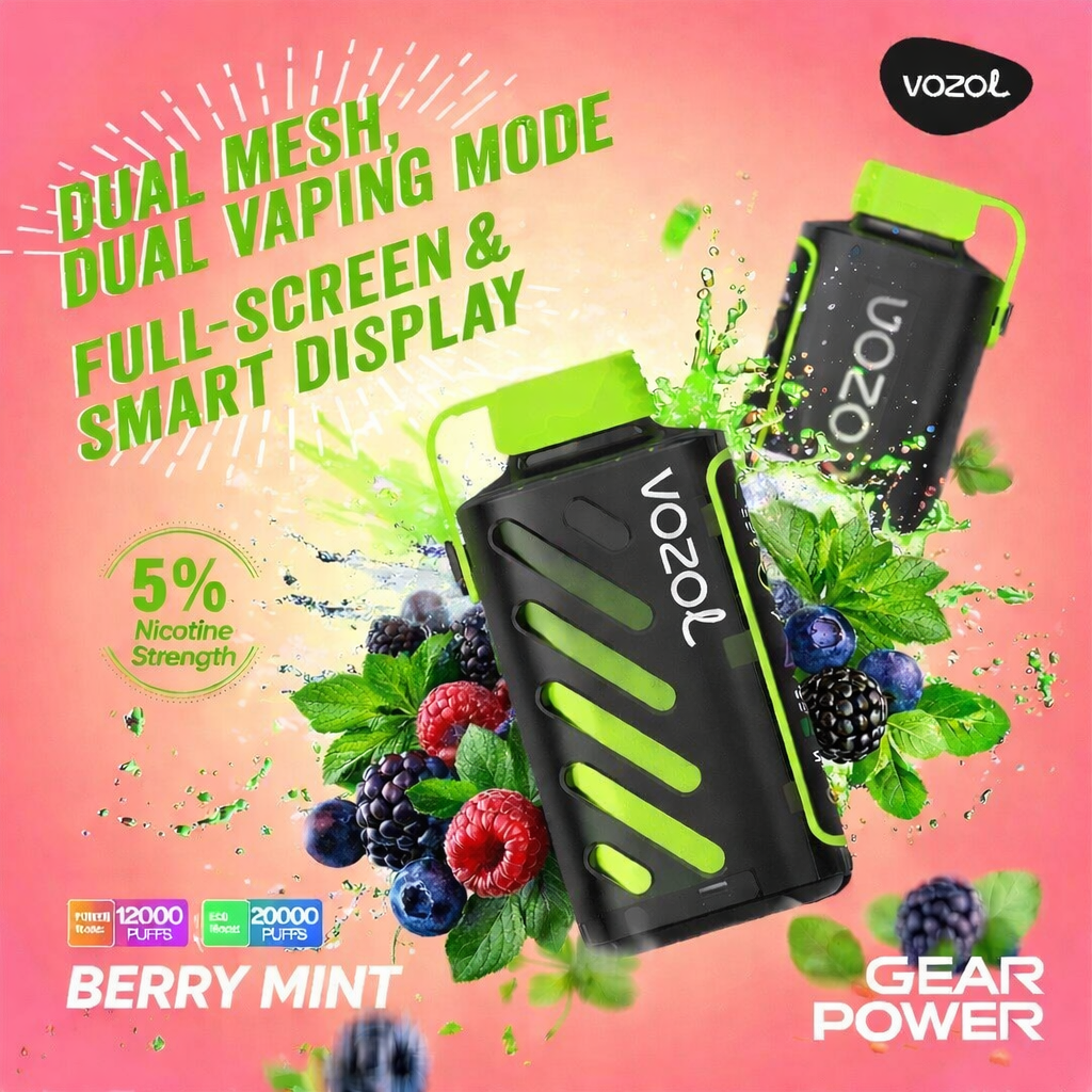 VOZOL GEAR POWER 20000 PUFFS - Berry Mint