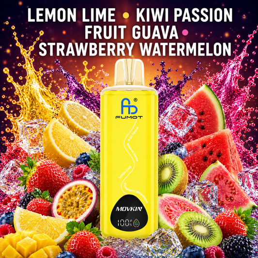 Fumot RandM Eco 3in1 24000 Puffs - Lemon Lime - Kiwi Passion Fruit Guava - Strawberry Watermelon