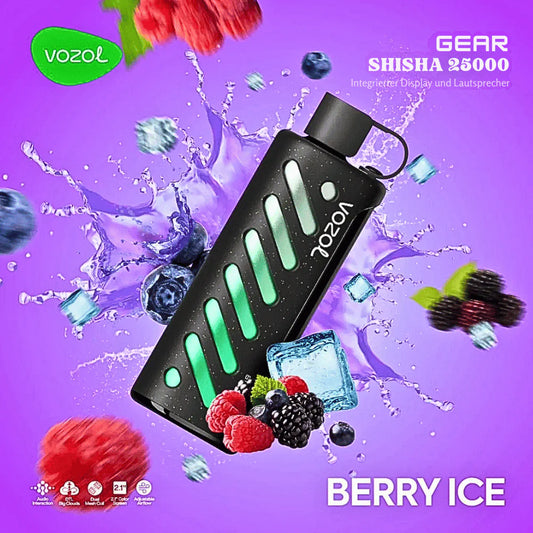 VOZOL GEAR SHISHA 25000 PUFFS - Berry Ice