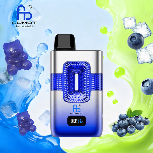 FUMOT ECO 2IN1 50000 PUFFS - Blue Razz Gummy Bear & Blue Razz Ice Pop