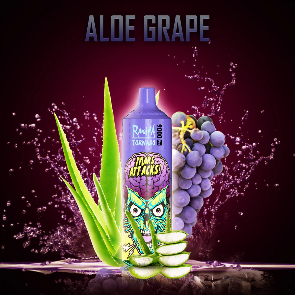 RANDM TORNADO 9000 PUFFS - Aloe Grape