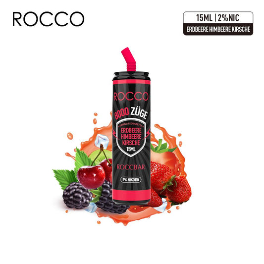 ROCCO Strawberry Raspberry Cherry (8000 Puffs)