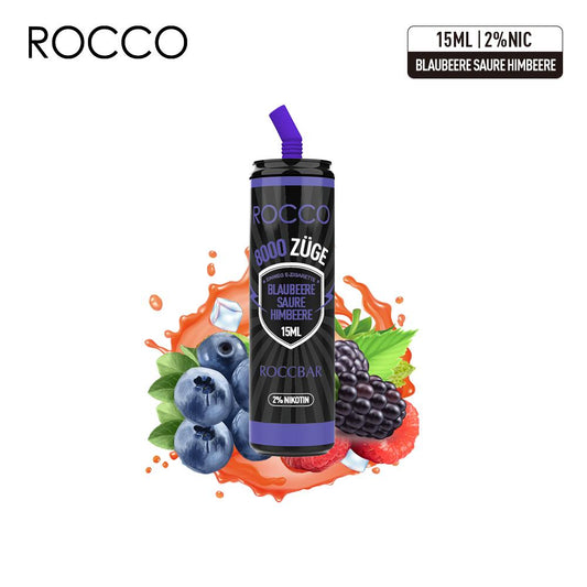 ROCCO Blueberry Sour Raspberry (8000 Puffs)